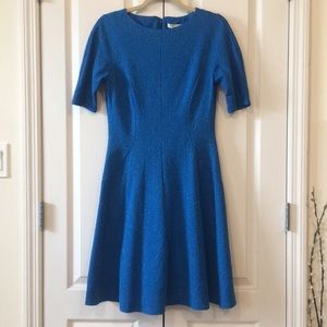 Blue A-line short sleeve dress